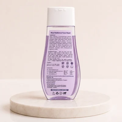 Blue radiance face wash backside image